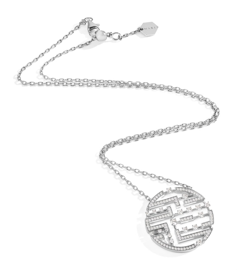 Marli New York Avenues necklace 18kt white gold diamonds (British brand)