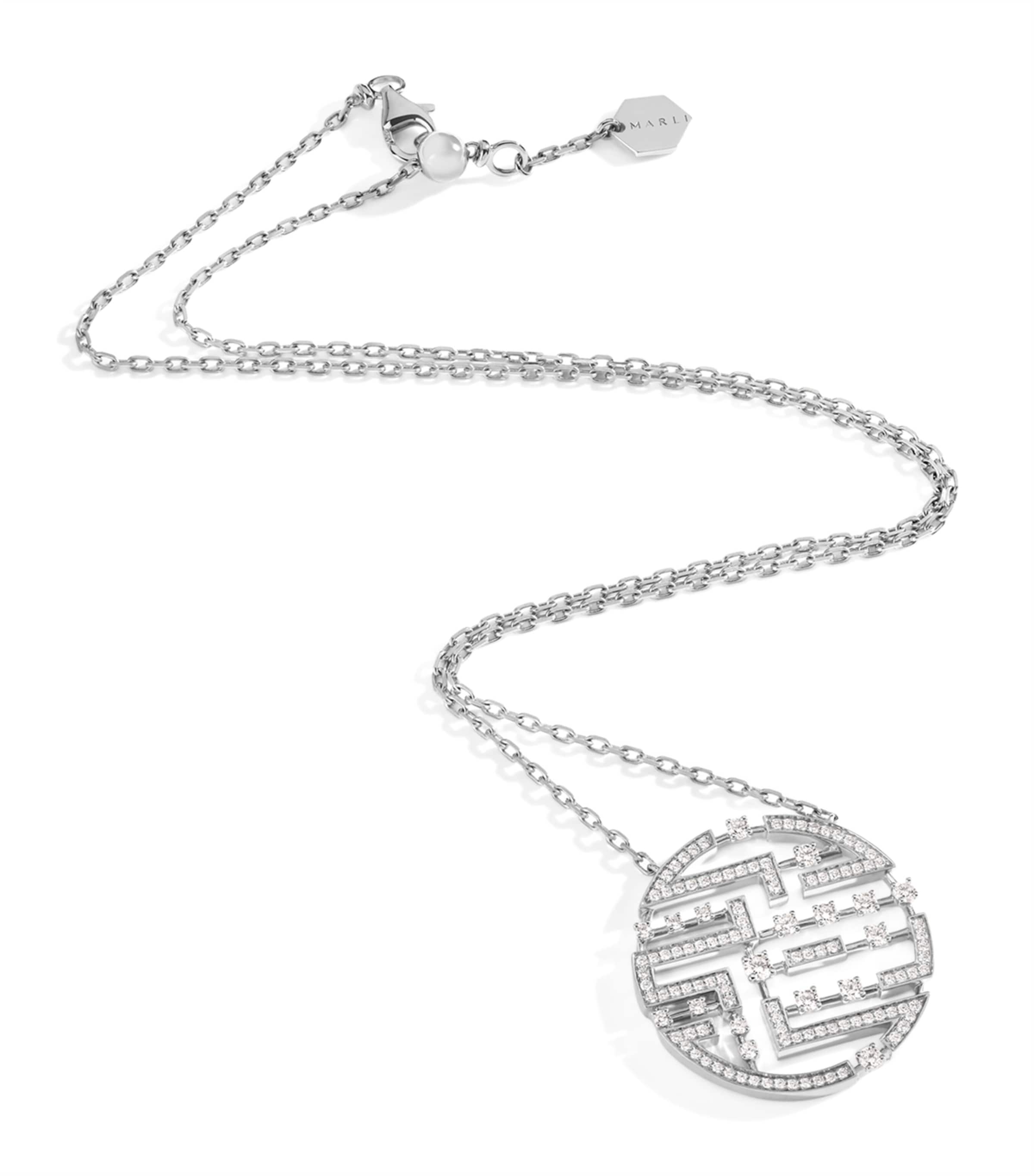 Marli New York Avenues necklace 18kt white gold diamonds (British brand)