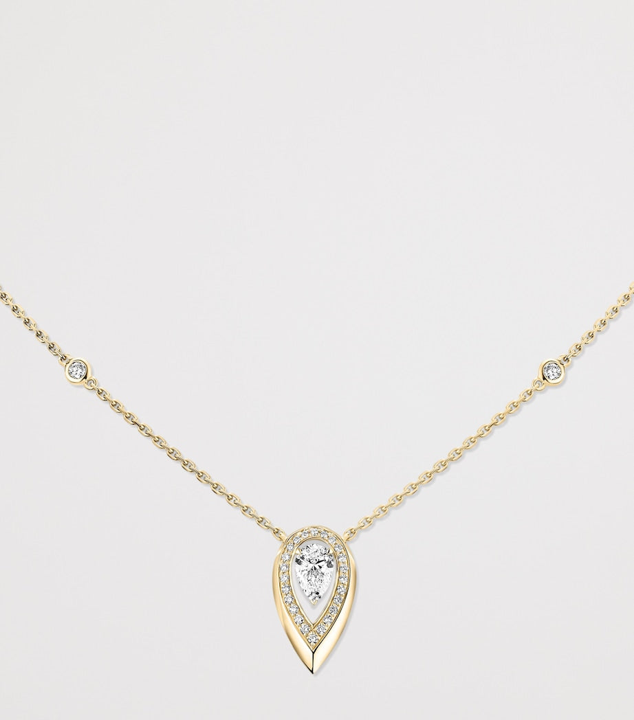 Collier Fiery Messika en diamant et or jaune 0.42ct (marque britannique)