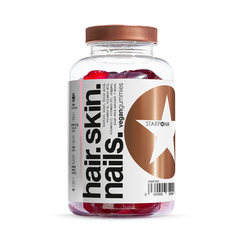 Starpowa Hair Skin Nail gummies berry flavored 60 count - British product