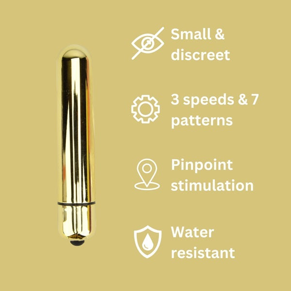 Loving Joy gold bullet vibrator 10 functions, UK version