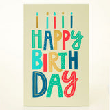 George Home Text and Candles Birthday Card General Household ASDA   