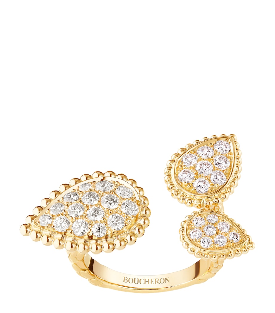 Boucheron Serpent Bohème three motifs ring yellow gold diamonds, UK version
