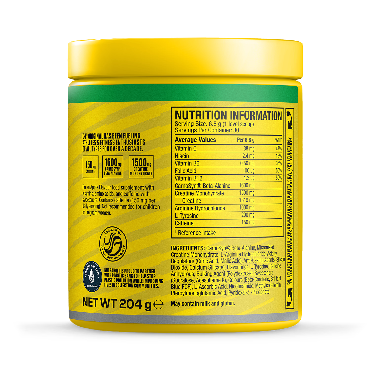Cellucor C4 Original Pre-Workout Green Apple 180g - British product