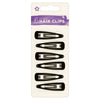 Superdrug Snap Hair Clips Black Hair Accessories Pack of 6, imported from the UK