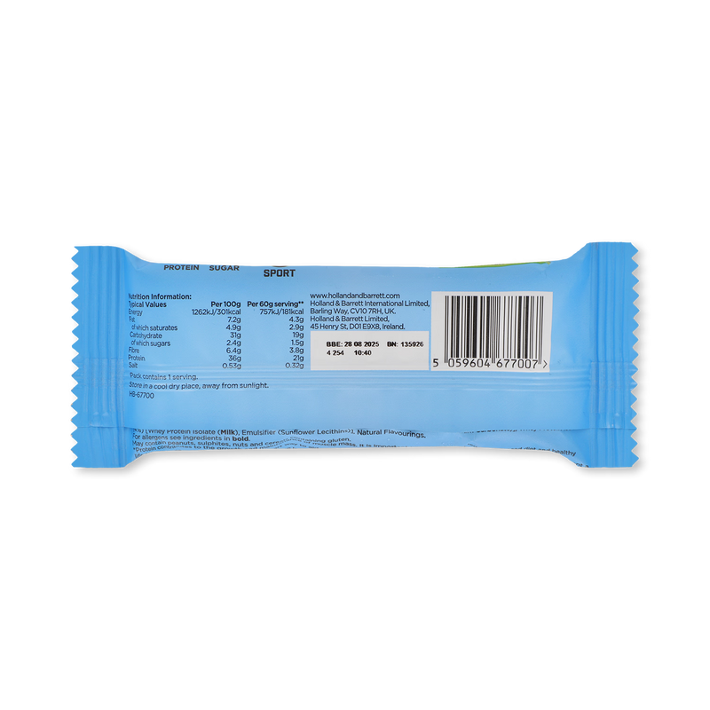 White chocolate cookies & cream protein bar 12x60g (British brand)