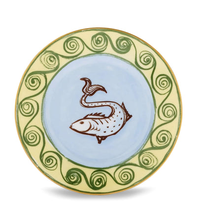 Harrods Porcelain Bread Plate with Gold Threading, 16cm Diameter- Buy online at McGrocer