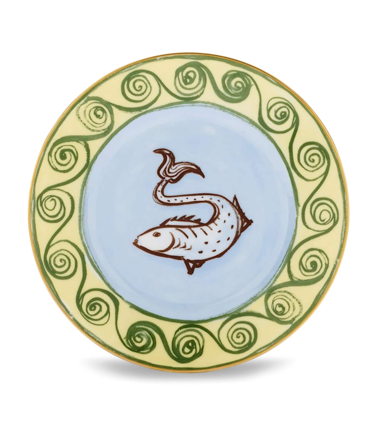 GINORI 1735 porcelain bread plate with gold threading, 16cm, UK version
