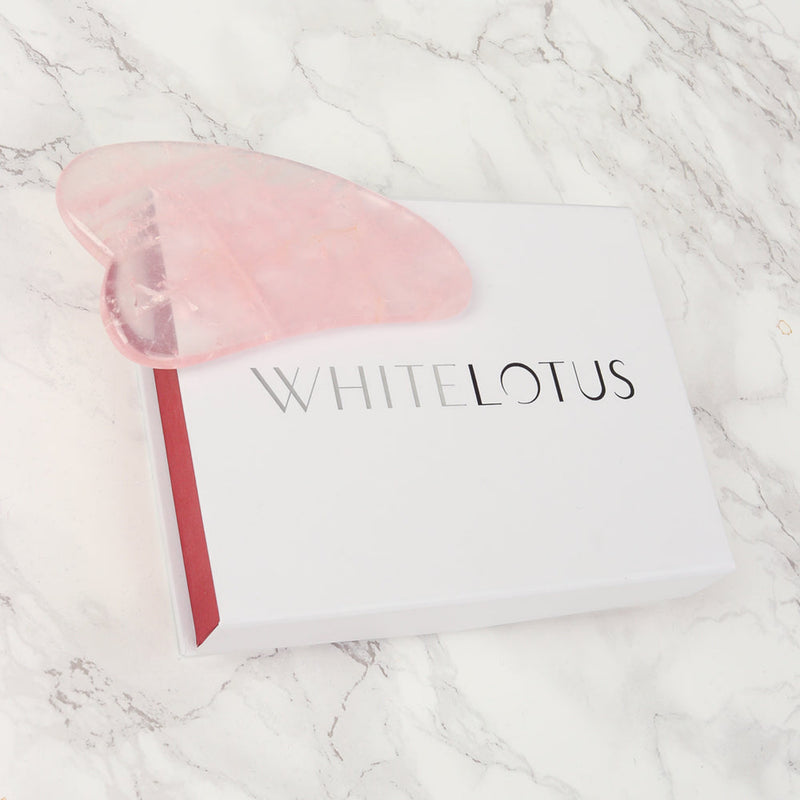 Genuine Crystal rose quartz gua sha facial tool, UK version
