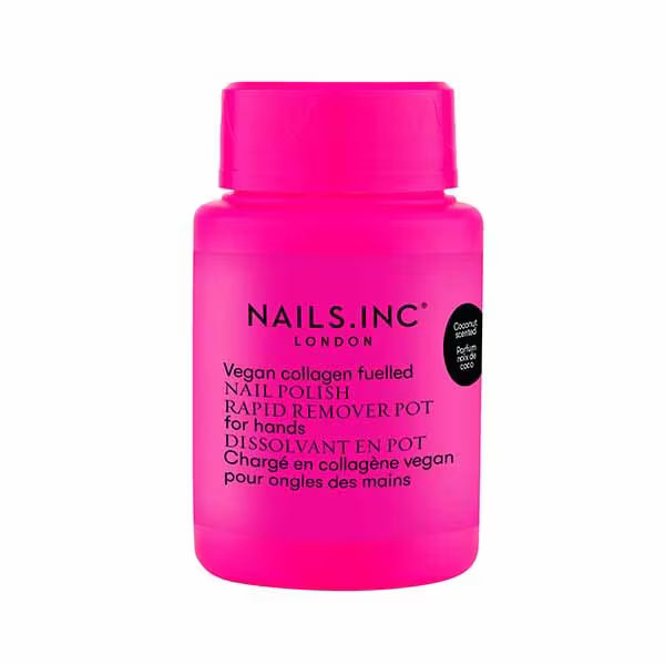 Nails.INC nail polish remover Neon Pink, imported from the UK