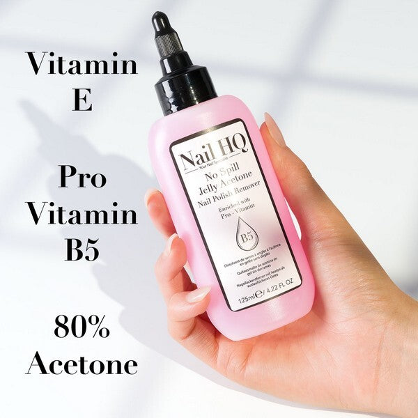 Nail HQ Acetone Jelly Nail Polish Remover 125ml, imported from the UK