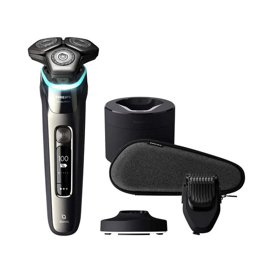 Philips Series 9000 Wet & Dry Electric Shaver with Beard Styler and Quick Clean Pod S9987/59 Men's Toiletries Boots   