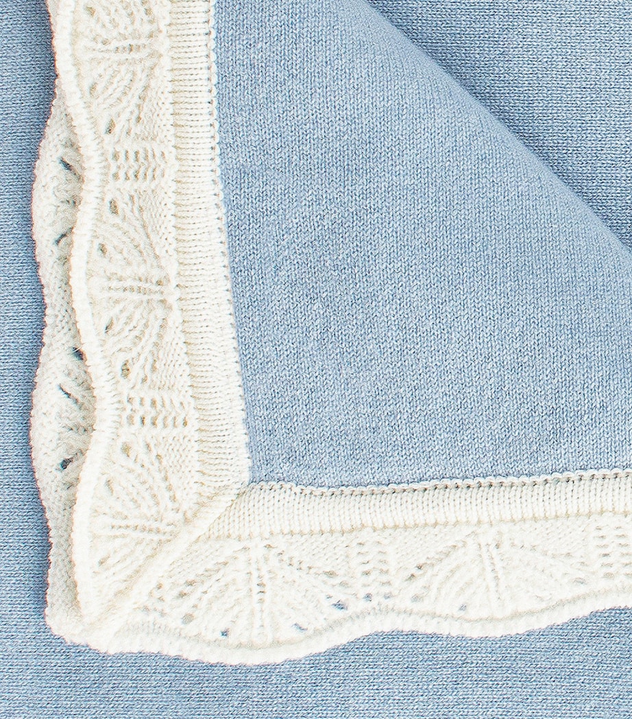 Trotters cashmere baby blanket with frills, UK version