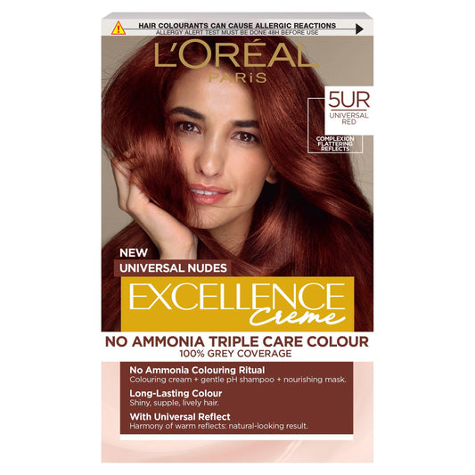 L'Oréal Paris Excellence Universal Nudes Red 8UR Permanent Hair Dye GOODS Sainsburys   