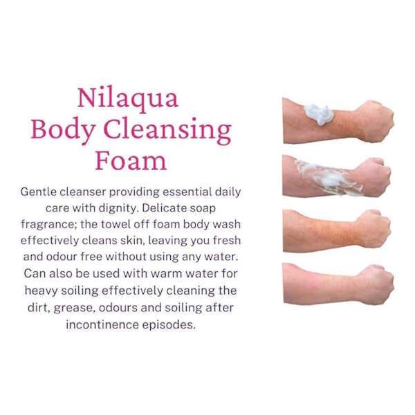 Nilaqua rinse free body wash foam 90ml - British product