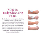 Nilaqua rinse free body wash foam 90ml - British product
