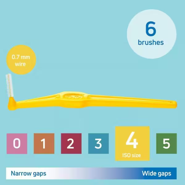 Tepe Angle Interdental Brush Yellow, imported from the UK