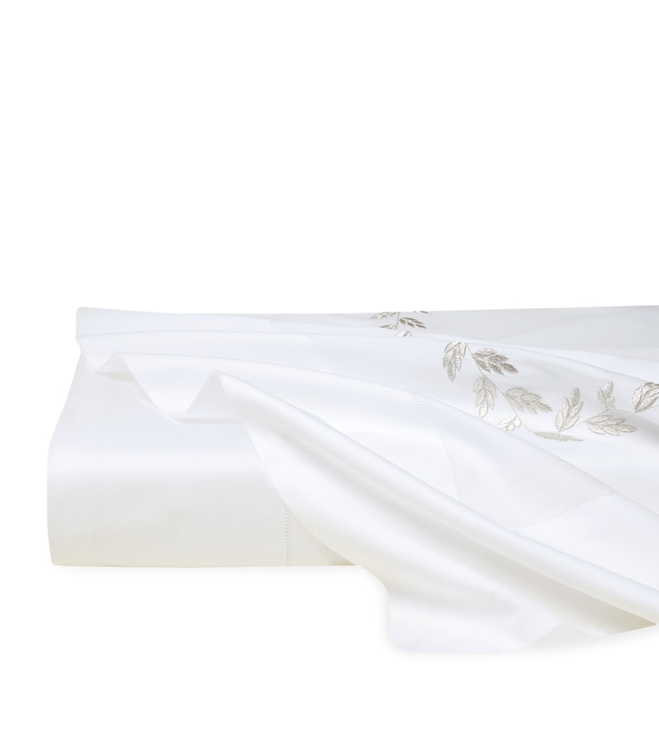 Pratesi super king flat sheet with fine embroidery, 270x300cm, imported from the UK
