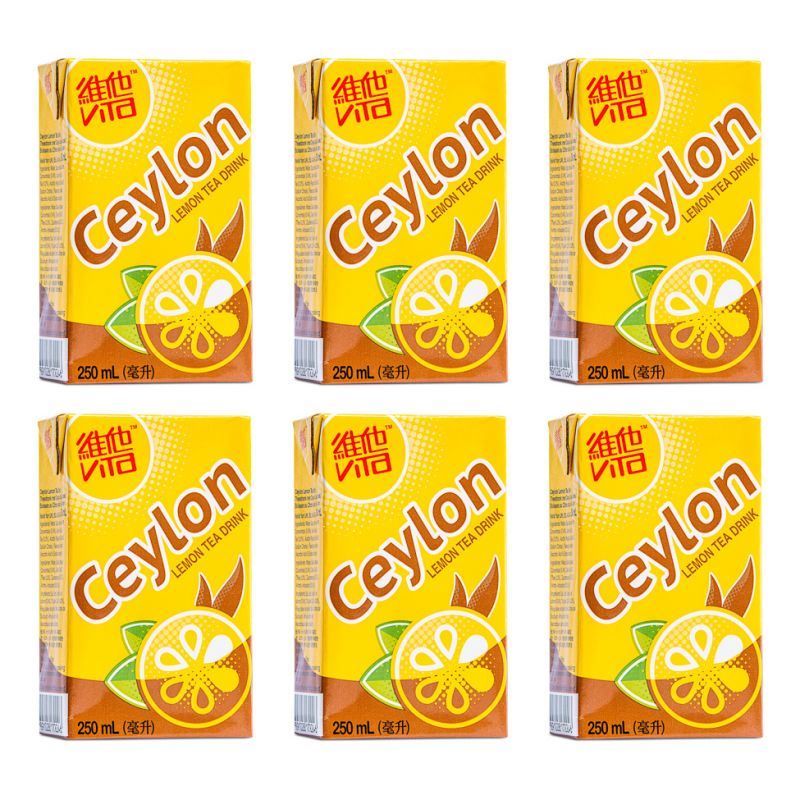 Vita Ceylon lemon tea drink 6-pack (British brand)
