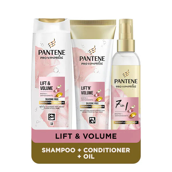 Pantene Lift Volume Bundle 400ml 275ml 145ml, imported from the UK