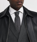 Giorgio Armani silk geometric jacquard tie - British product