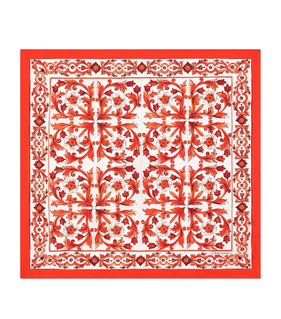 Dolce&Gabbana silk foulard Majolica print 50cm x 50cm, UK version