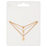 Superdrug Gold Tone Triple Layer Lock Necklace GOODS Superdrug   