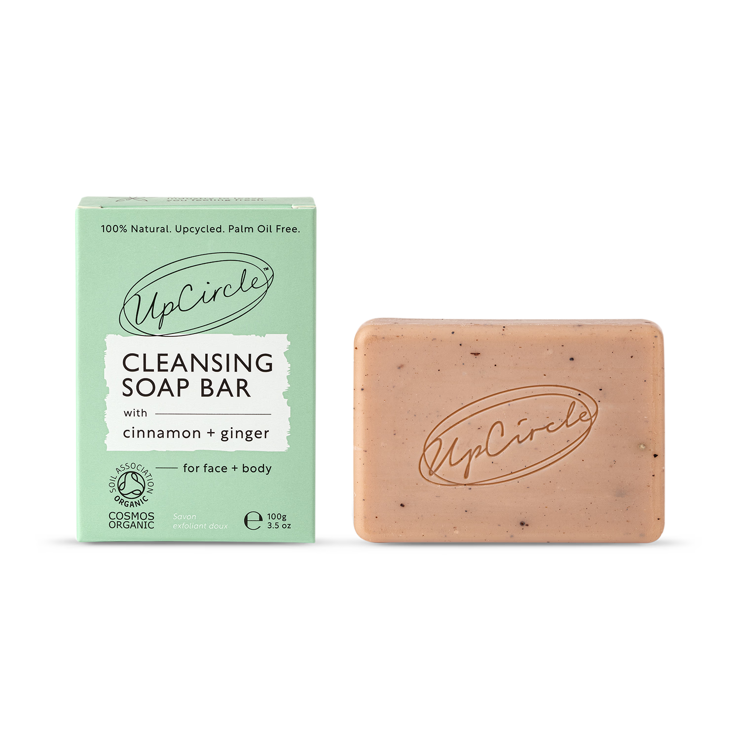 UpCircle cleansing soap bar Cinnamon Ginger 100g (British brand)