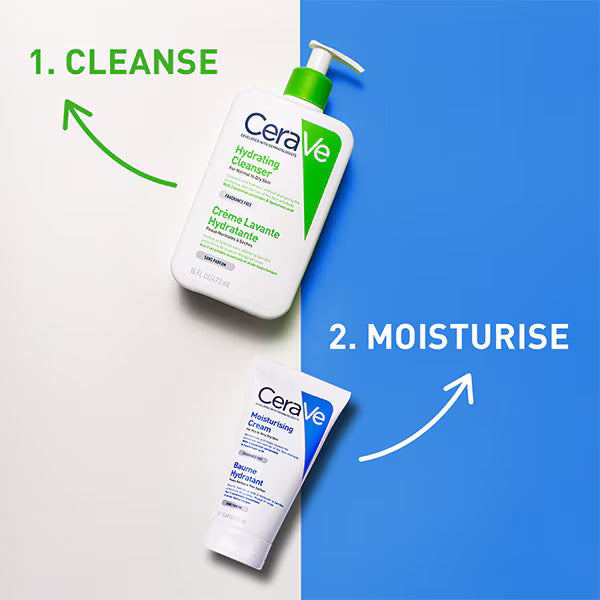 CeraVe Hydrating Cleanser and Moisturising Cream Duo - British product