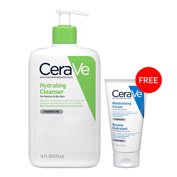 CeraVe Hydrating Cleanser and Moisturising Cream Duo - British product