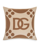 Dolce&Gabbana Casa Wool-Silk-Cashmere Logo Cushion 50cm x 50cm - British product