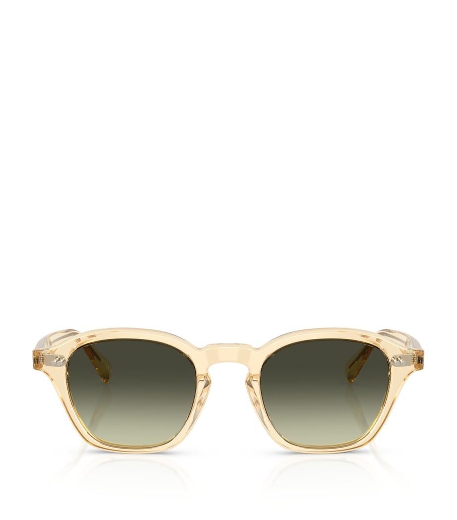 Oliver Peoples square Eyles sunglasses with mirrored lenses, imported from the UK