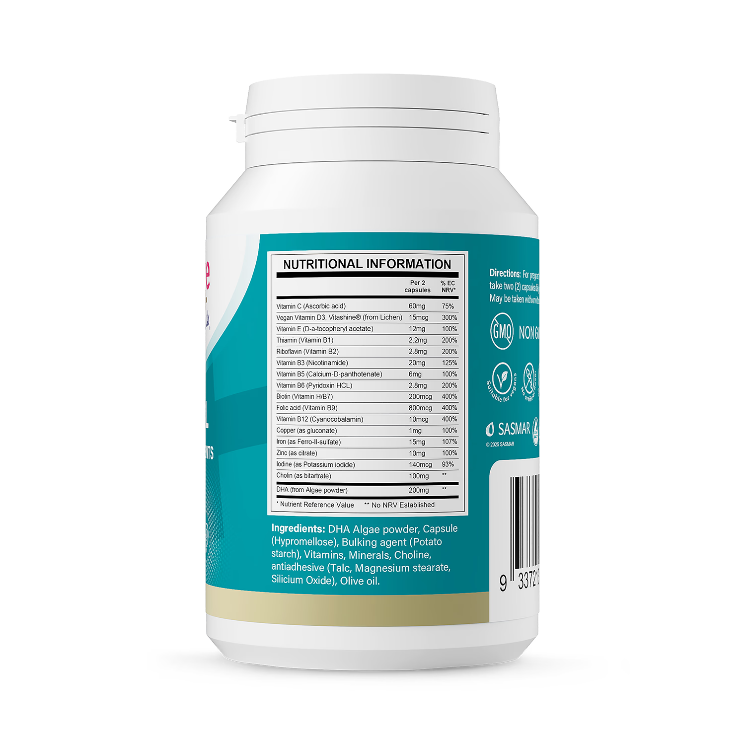Conceive Plus prenatal supplement with DHA 60 capsules - British product