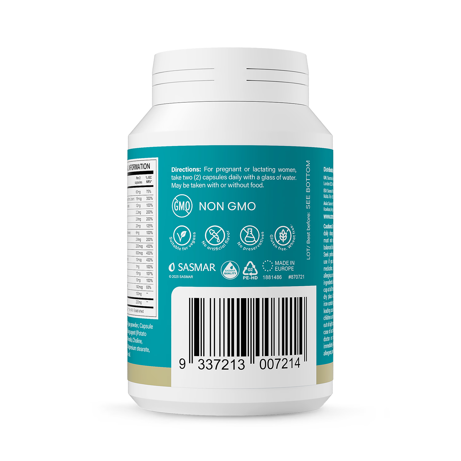 Conceive Plus prenatal supplement with DHA 60 capsules - British product