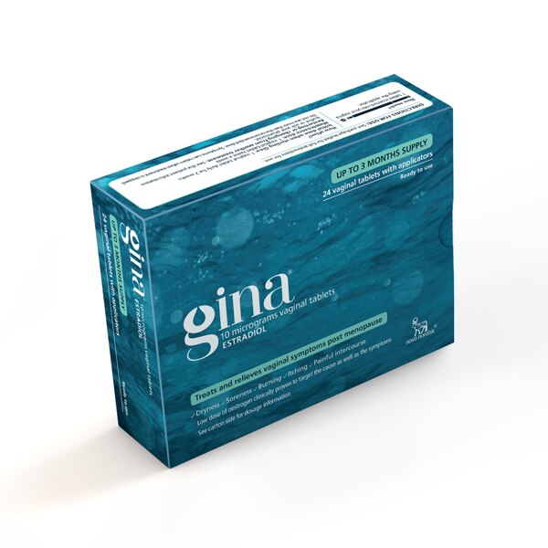 Gina 10 micrograms x 24 vaginal tablets