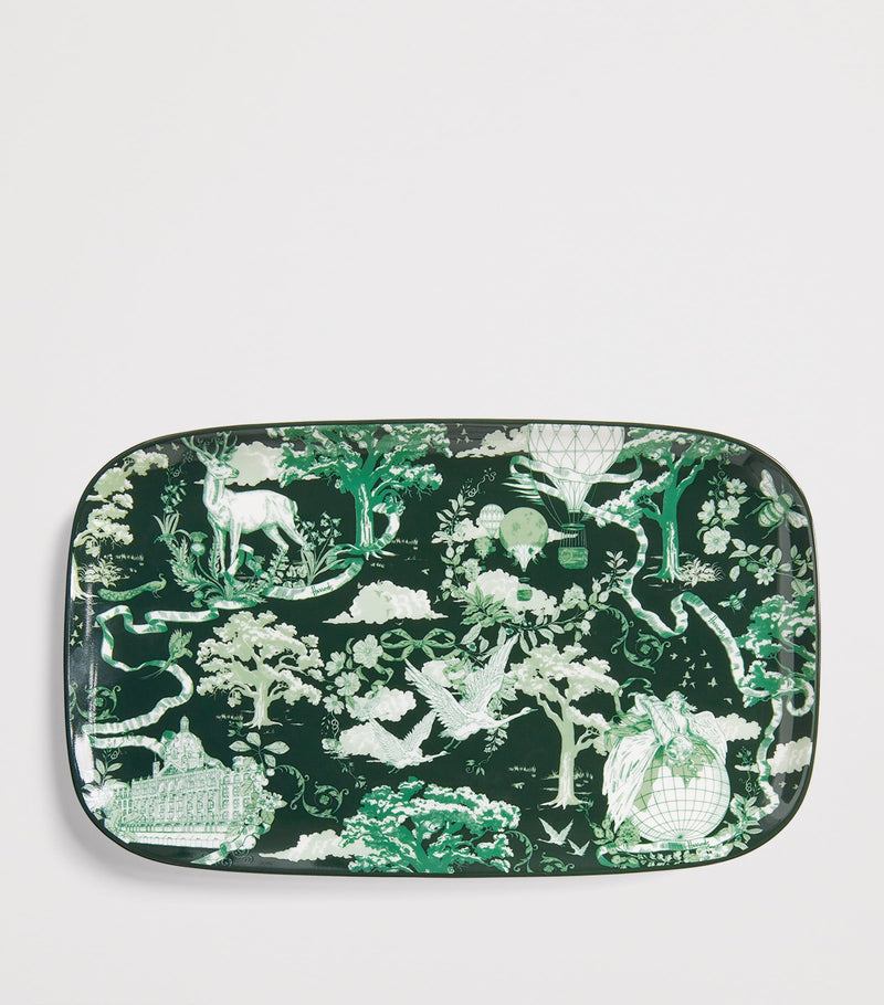 Harrods bone china Toile trinket tray 25cm x 15cm, UK version
