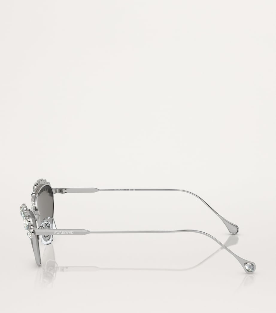 Swarovski cat eye sunglasses with crystal embellishments, UK version