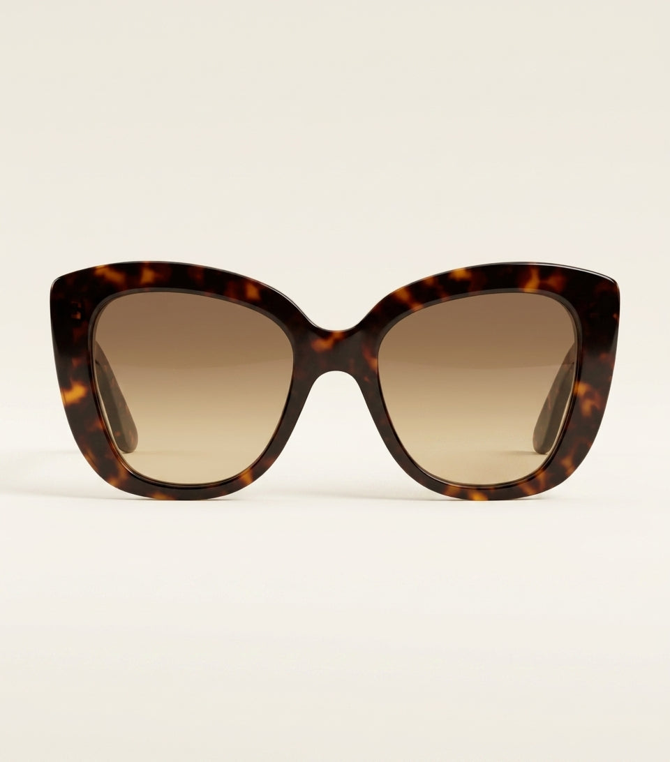 Gucci cat eye sunglasses with gold-tone logo (British brand)