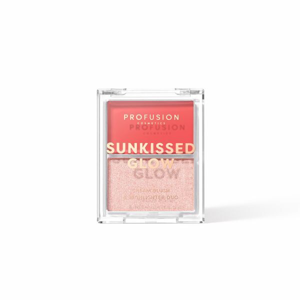Profusion Cosmetics Sunkissed Glow Coral Heatwave blush duo - British product