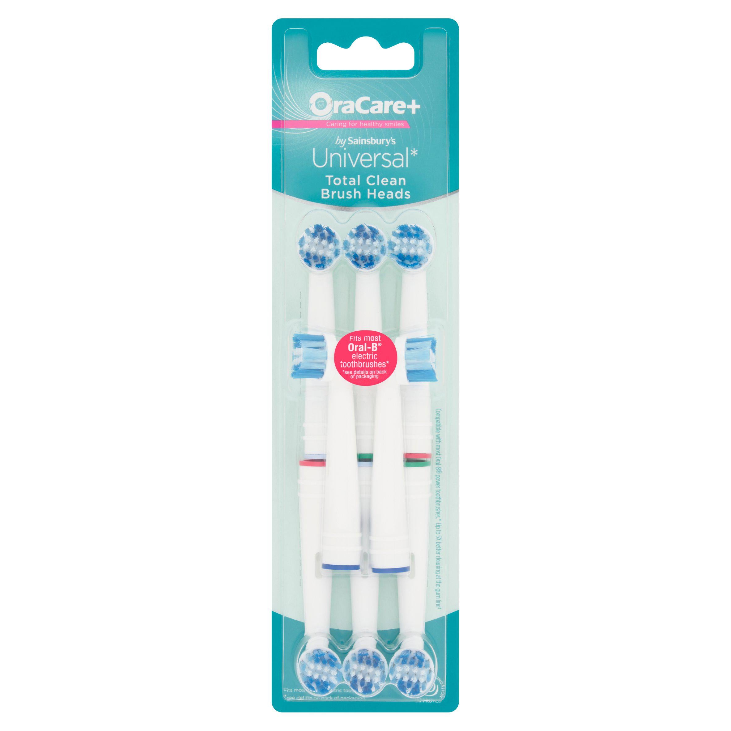 Sainsbury's OraCare+ Universal Total Clean Brush Heads GOODS Sainsburys   