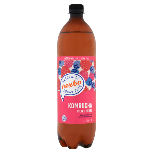 Nexba Kombucha Mixed Berry 1L Flavoured & vitamin water Sainsburys   