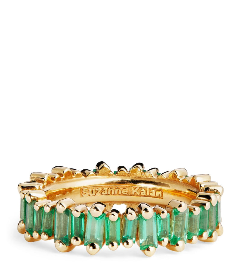 Suzanne Kalan yellow gold emerald eternity ring, UK version