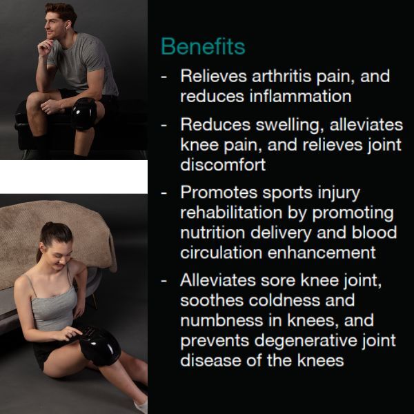 Eleeels R3 knee massager with heat and red light therapy, imported from the UK
