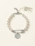Vivienne Westwood platinum-plated glass-pearls bracelet 18cm, UK version