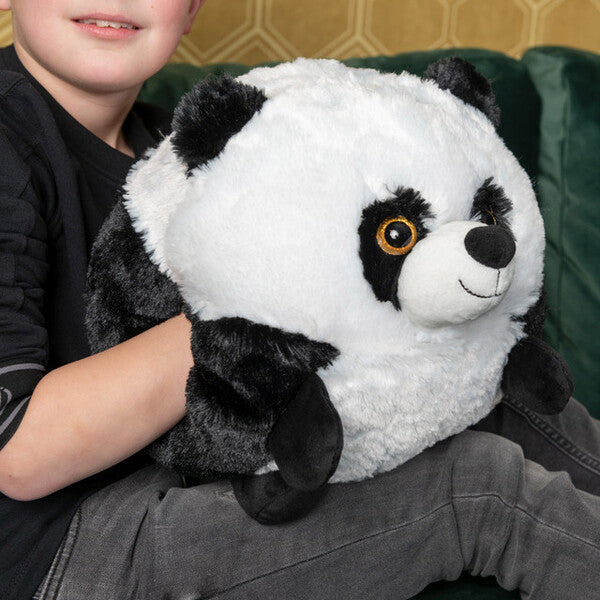 Cozy Noxxiez panda plush hand warmer cushion, imported from the UK