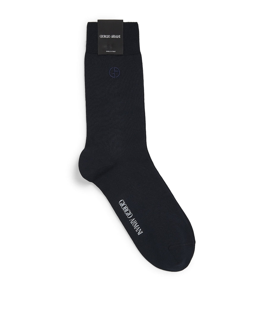 Giorgio Armani cotton logo socks (British brand)