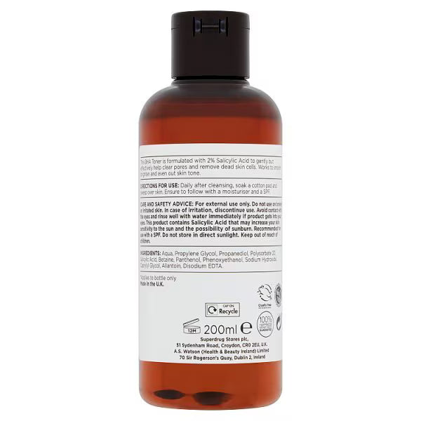 Me+ BHA Toner 200ml, imported from the UK