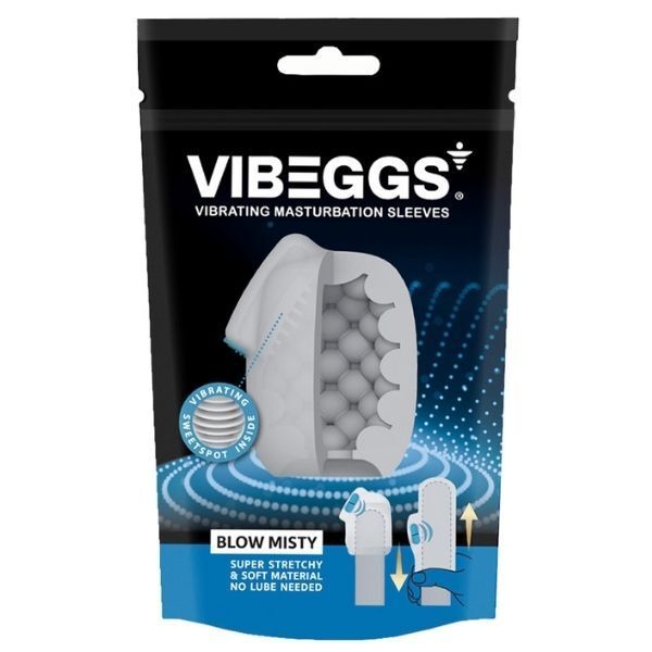 VIBEGGS Blow Misty vibrating masturbation sleeve, imported from the UK