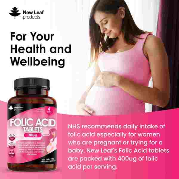 New Leaf Folic Acid 400mcg - High Strength Pregnancy Tablets GOODS Superdrug   