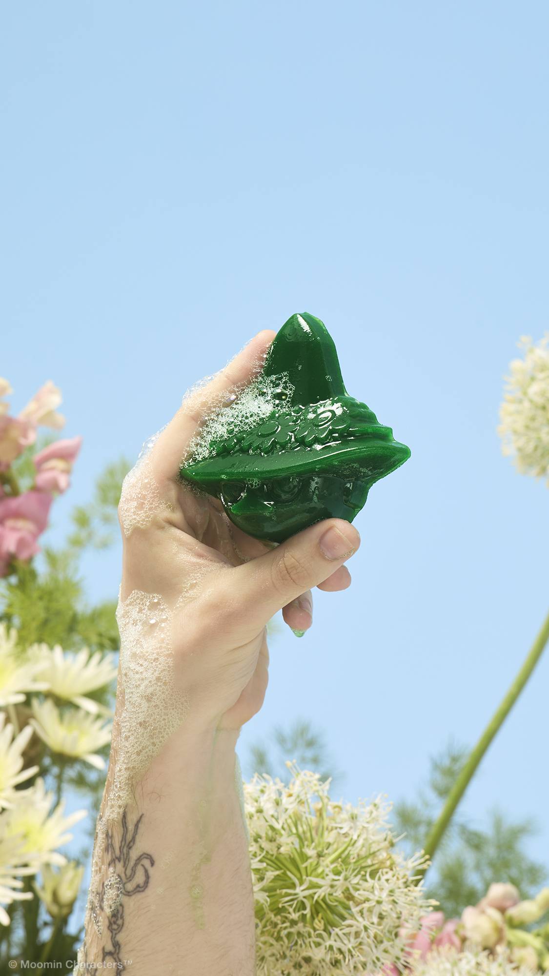 Lush Snufkin Moomin shower gummy, imported from the UK